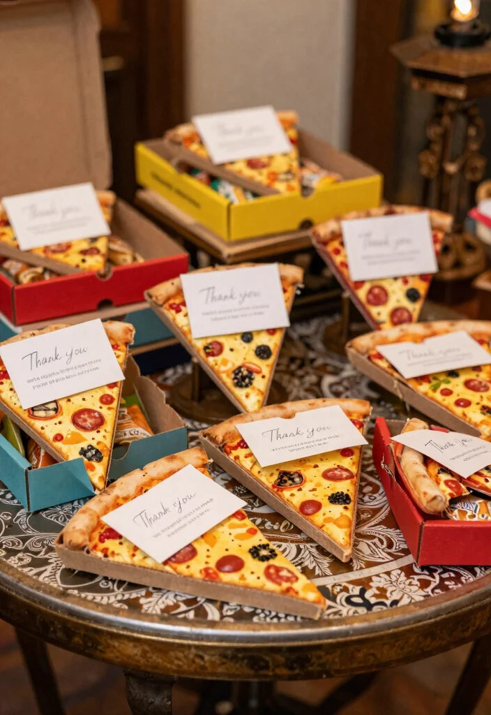 17 Adorable Pizza Baby Shower Ideas for a Themed Celebration - 7. Pizza-themed Party Favors 1