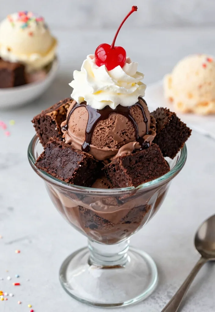 17 Brownie Mix Recipes Boxed Easy Upgrades - 17. Brownie Ice Cream Sundae 1