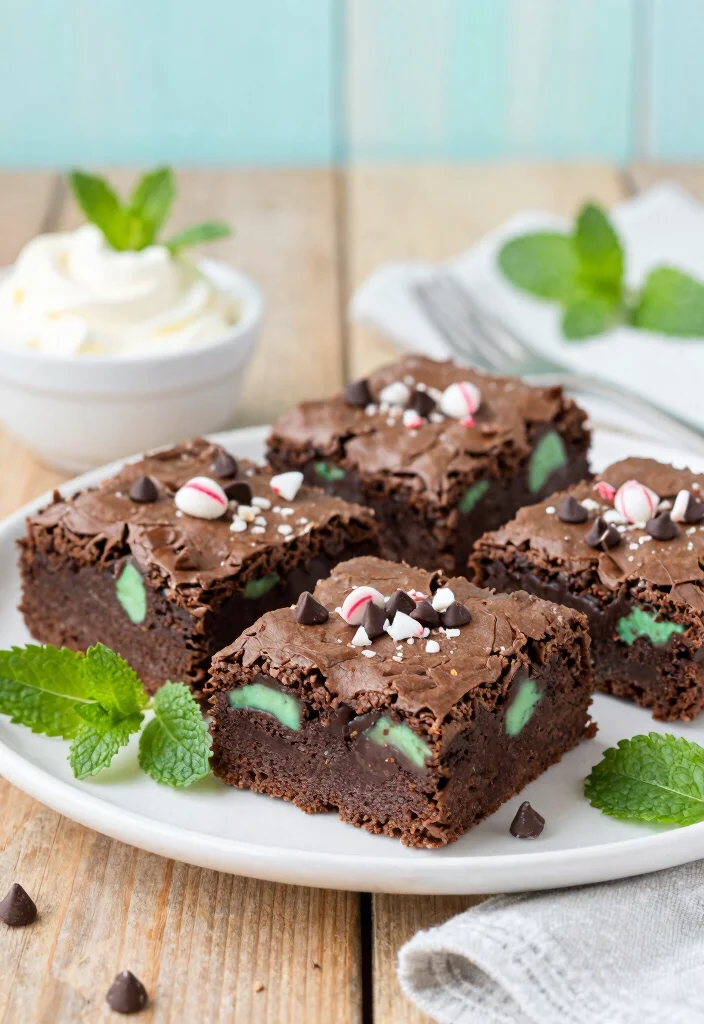 17 Brownie Mix Recipes Boxed Easy Upgrades - 2. Mint Chocolate Chip Brownies 1
