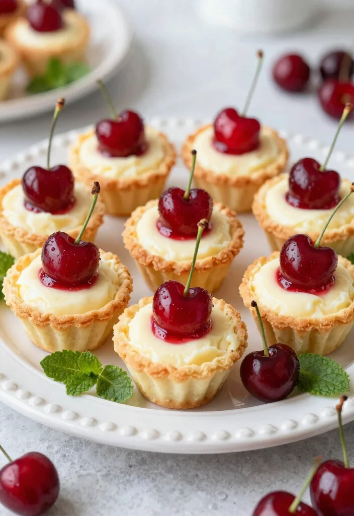 17 Cherry Cheesecake Recipe Ideas: Classic Sweet Tart Flavor - 4. Mini Cherry Cheesecakes in Phyllo Cups 1