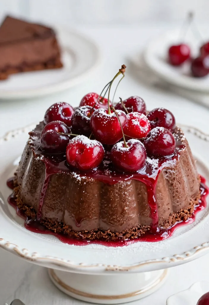 17 Chocolate Pudding Cake Ideas: Moist, Rich Comfort Desserts - 13. Chocolate Pudding Cake with Cherry Topping 1