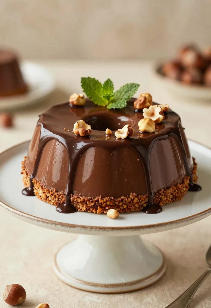 17 Chocolate Pudding Cake Ideas: Moist, Rich Comfort Desserts - 14. Chocolate Pudding Cake with Hazelnut Crust 1