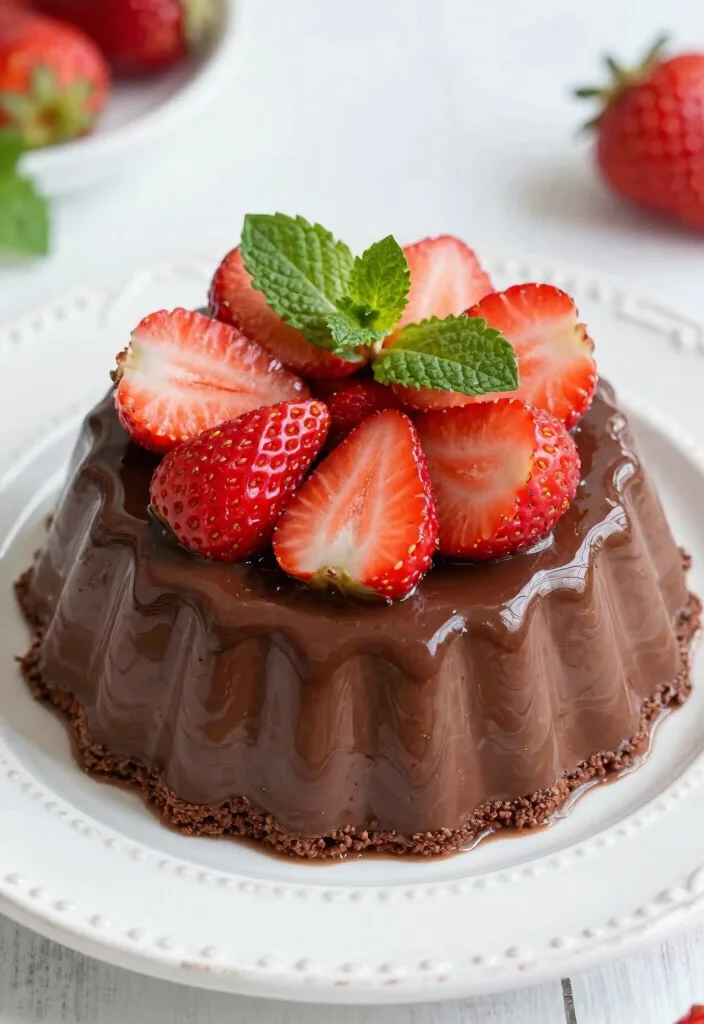17 Chocolate Pudding Cake Ideas: Moist, Rich Comfort Desserts - 15. Chocolate Pudding Cake with Strawberries 1