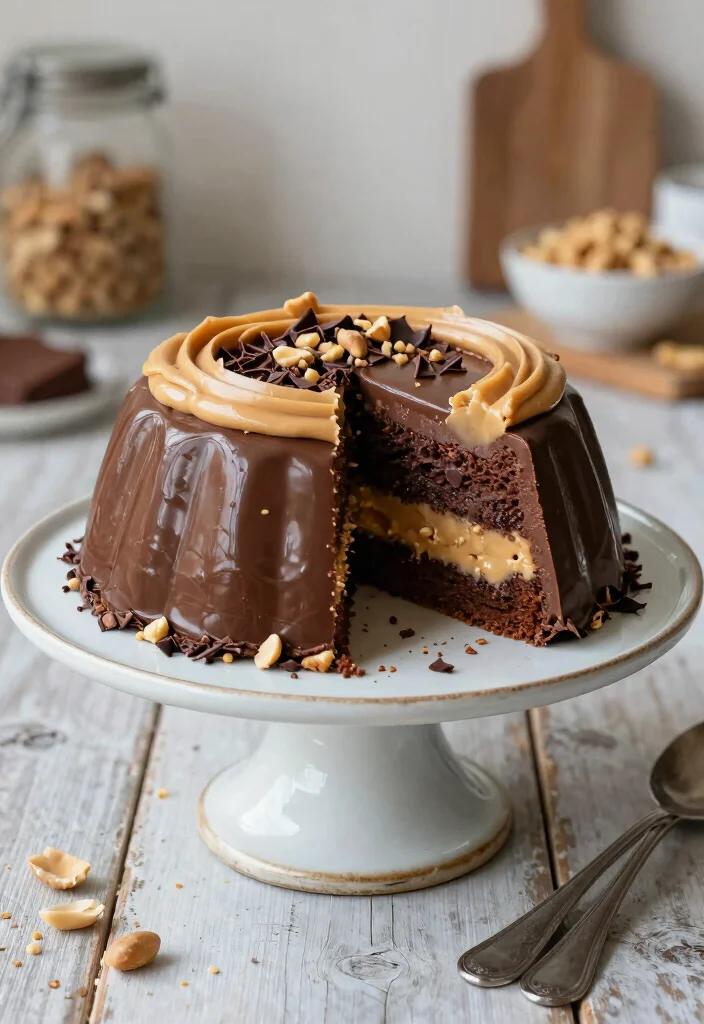 17 Chocolate Pudding Cake Ideas: Moist, Rich Comfort Desserts - 4. Chocolate Pudding Cake with Peanut Butter Swirl 1