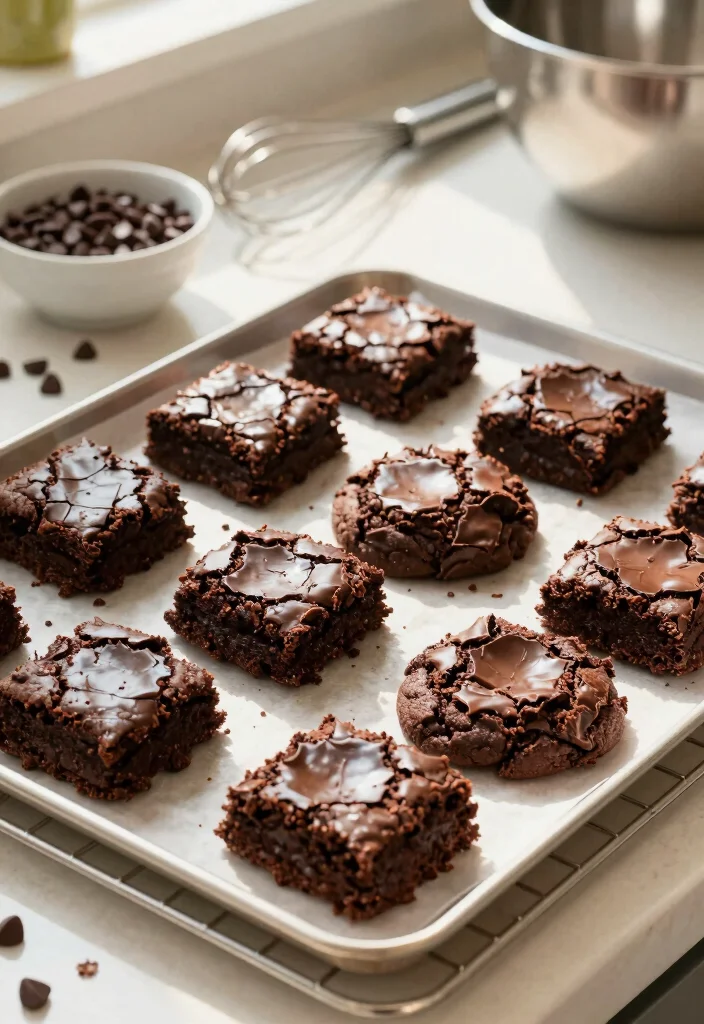 17 Fudge Brownie Cookies Ideas with Rich Crackly Tops - 1. Classic Fudge Brownie Cookies 1