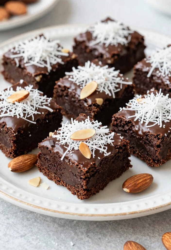 17 Fudge Brownie Cookies Ideas with Rich Crackly Tops - 12. Almond Joy Fudge Brownie Cookies 1