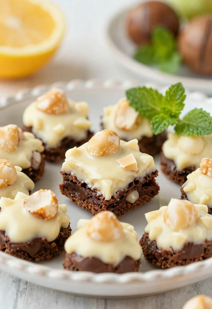 17 Fudge Brownie Cookies Ideas with Rich Crackly Tops - 16. White Chocolate Macadamia Fudge Brownie Cookies 1