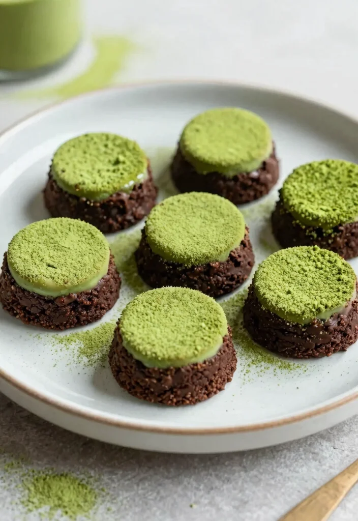 17 Fudge Brownie Cookies Ideas with Rich Crackly Tops - 17. Matcha Fudge Brownie Cookies 1