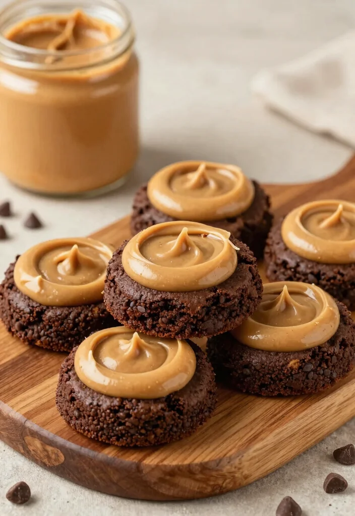 17 Fudge Brownie Cookies Ideas with Rich Crackly Tops - 5. Peanut Butter Swirl Fudge Brownie Cookies 1