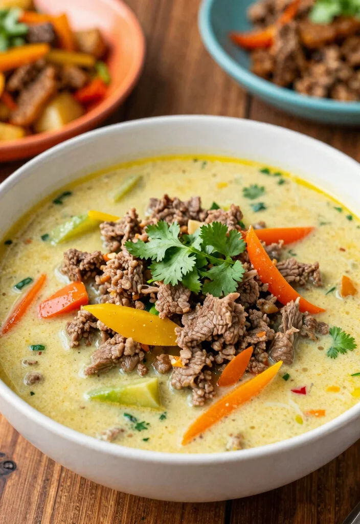 17 Hearty Soups with Hamburger Meat: Cozy Bowls for Healthy Living - 12. Curried Beef and Vegetable Soup 1