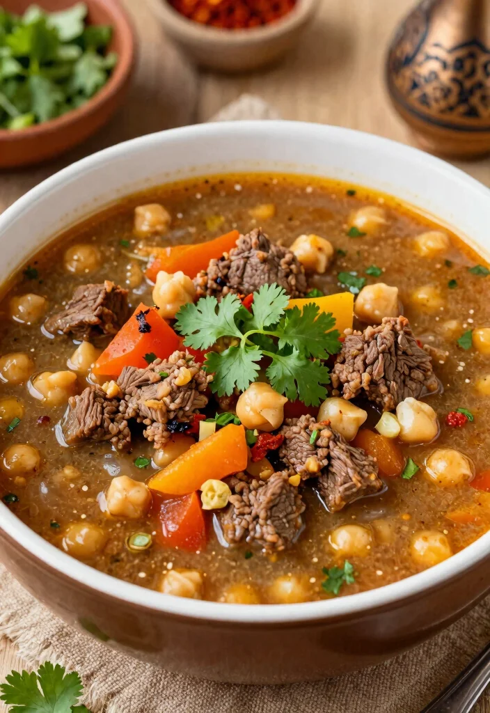 17 Hearty Soups with Hamburger Meat: Cozy Bowls for Healthy Living - 15. Moroccan Beef Soup 1