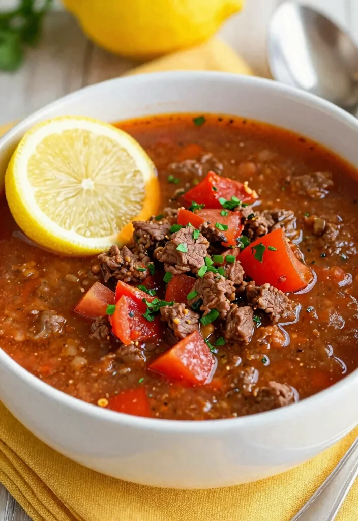 17 Hearty Soups with Hamburger Meat: Cozy Bowls for Healthy Living - 17. Mediterranean Beef Soup 1