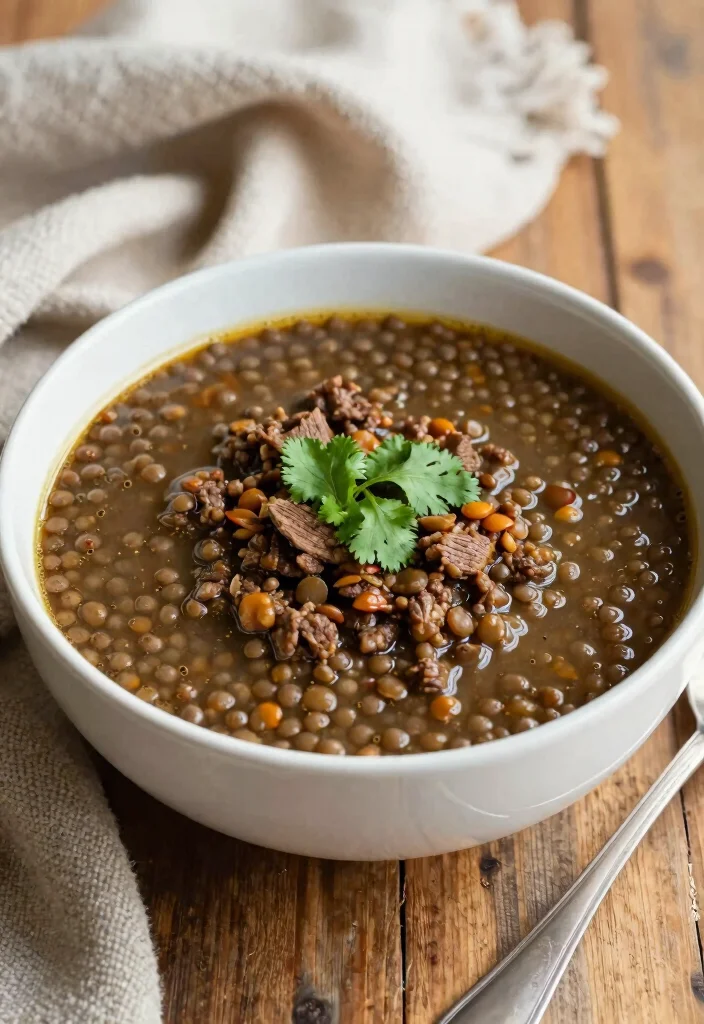 17 Hearty Soups with Hamburger Meat: Cozy Bowls for Healthy Living - 6. Beef and Lentil Soup 1