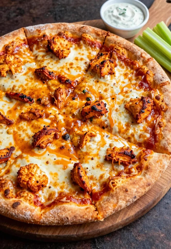 17 Low Carb Pizza Ideas: Keto Friendly Comfort Food - 7. Buffalo Cauliflower Pizza 1