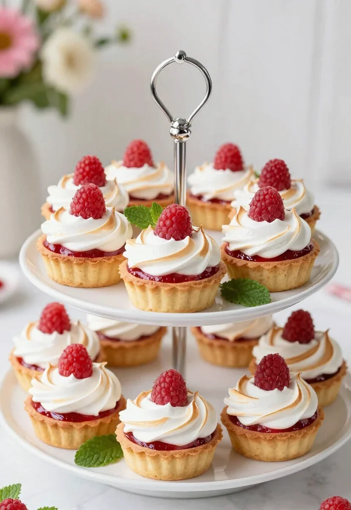 17 Meringue Cookie Recipe Ideas: Light, Airy Sweet Bites - 13. Raspberry Meringue Tarts 1