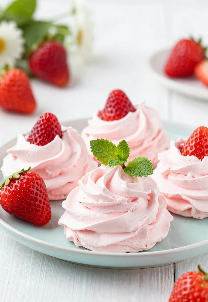 17 Meringue Cookie Recipe Ideas: Light, Airy Sweet Bites - 8. Strawberry Meringue Clouds 1