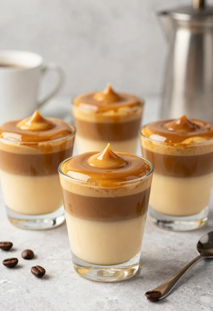 17 Rum Chata Pudding Shots Ideas Fun Party Treats - 11. Dalgona Coffee Rum Chata Pudding Shots 1