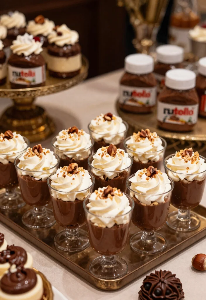 17 Rum Chata Pudding Shots Ideas Fun Party Treats - 13. Nutella Rum Chata Pudding Shots 1