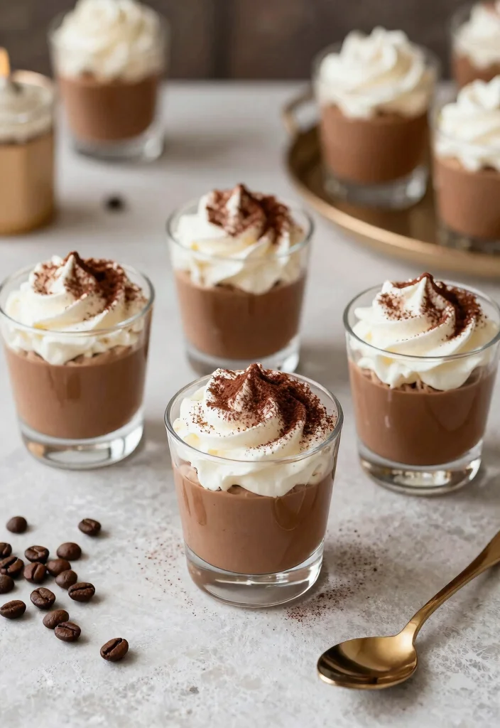 17 Rum Chata Pudding Shots Ideas Fun Party Treats - 16. Mocha Rum Chata Pudding Shots 1