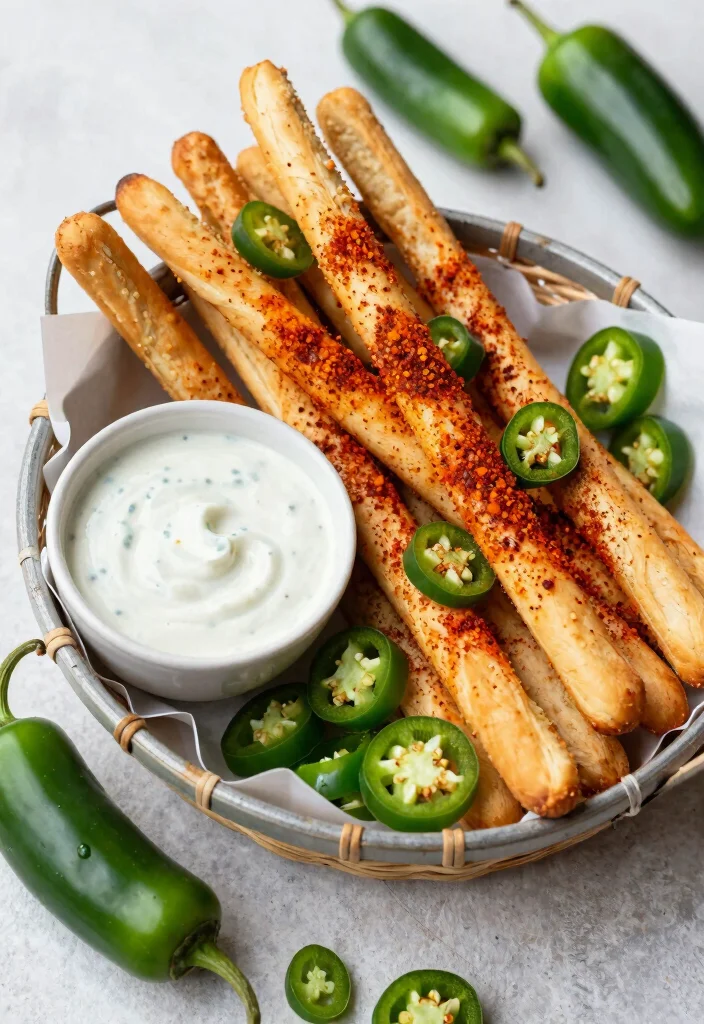 17 Sourdough Discard Breadsticks Ideas: Crispy Savory Snacks - 3. Spicy Jalapeño Breadsticks 1