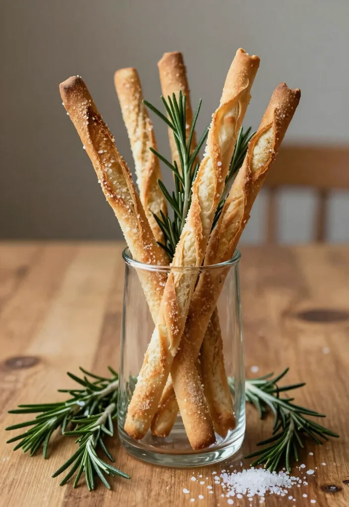 17 Sourdough Discard Breadsticks Ideas: Crispy Savory Snacks - 4. Rosemary and Sea Salt Breadsticks 1