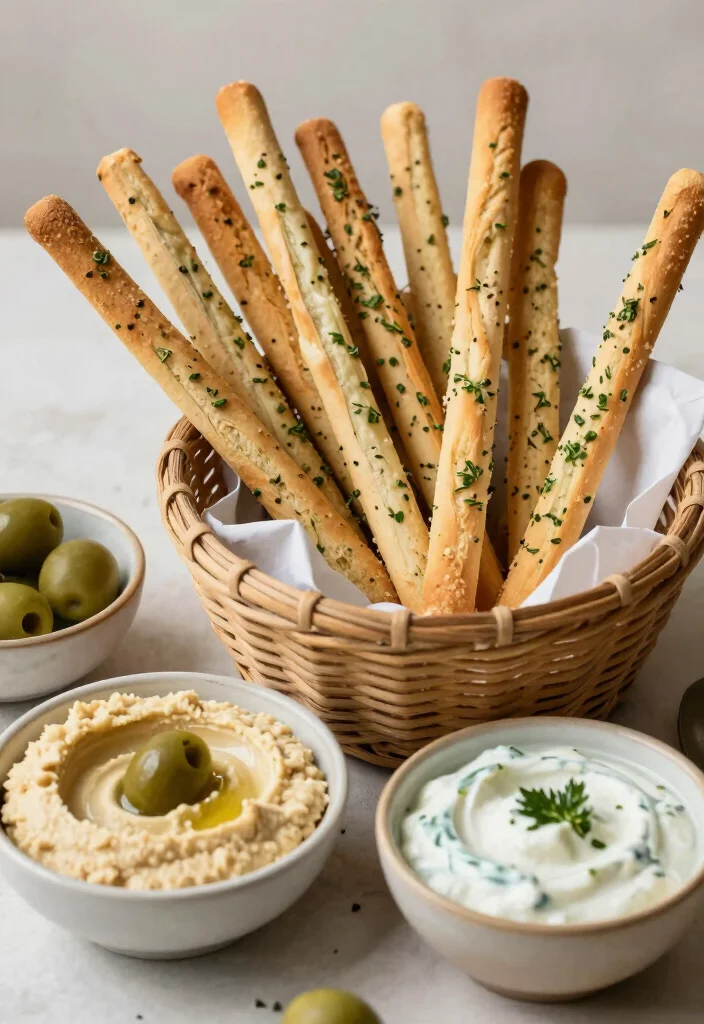 17 Sourdough Discard Breadsticks Ideas: Crispy Savory Snacks - 9. Olive and Herb Breadsticks 1