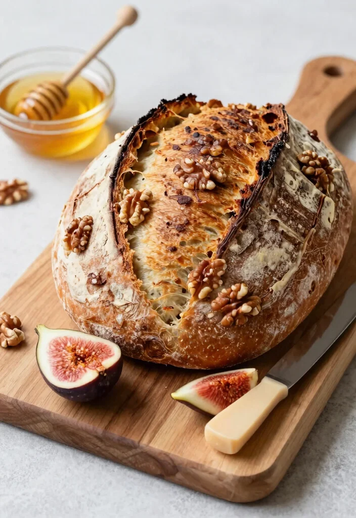17 Sourdough Loaf Bread Recipe Ideas for a Classic Tangy Crumb - 12. Fig and Walnut Sourdough 1