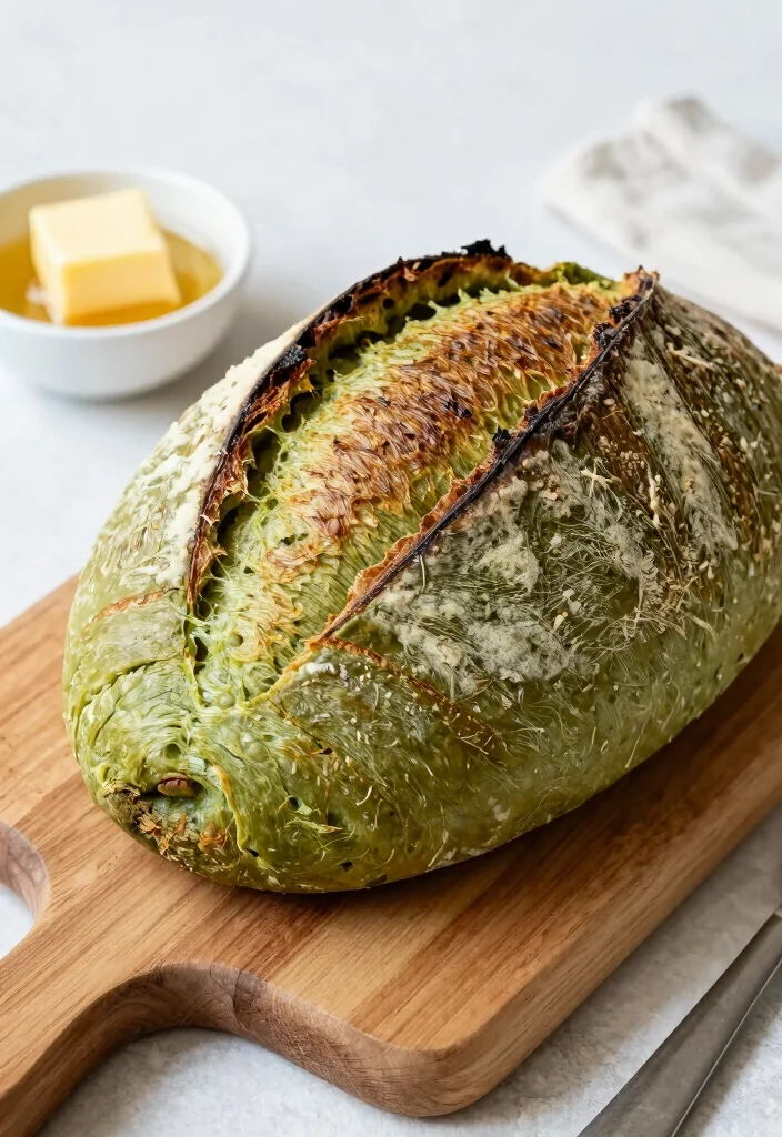 17 Sourdough Loaf Bread Recipe Ideas for a Classic Tangy Crumb - 17. Matcha Green Tea Sourdough 1