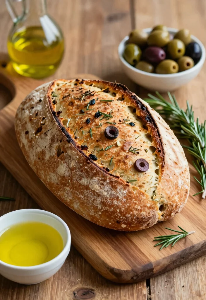 17 Sourdough Loaf Bread Recipe Ideas for a Classic Tangy Crumb - 7. Olive and Rosemary Sourdough 1