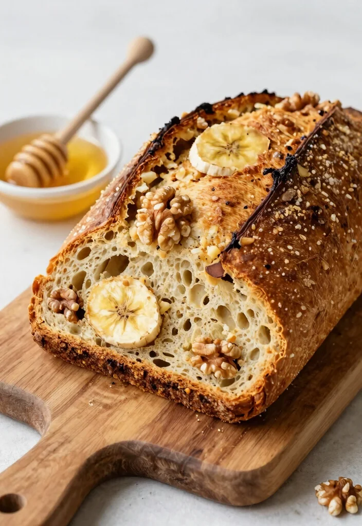 17 Sourdough Loaf Bread Recipe Ideas for a Classic Tangy Crumb - 9. Banana Nut Sourdough 1