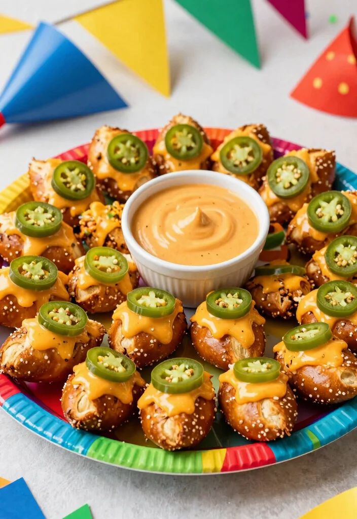 17 Sourdough Pretzel Bites Ideas: Chewy Salty Snacks - 16. Fiesta Nacho Cheese Sourdough Pretzel Bites 1