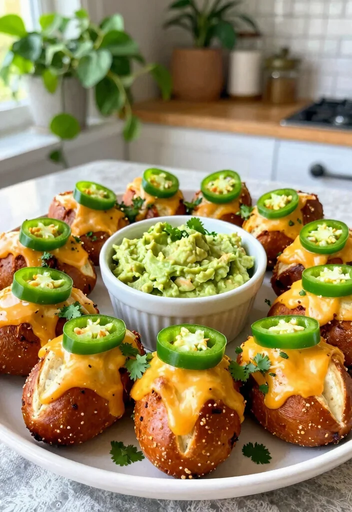 17 Sourdough Pretzel Bites Ideas: Chewy Salty Snacks - 3. Spicy Jalapeño and Cheese Sourdough Pretzel Bites 1