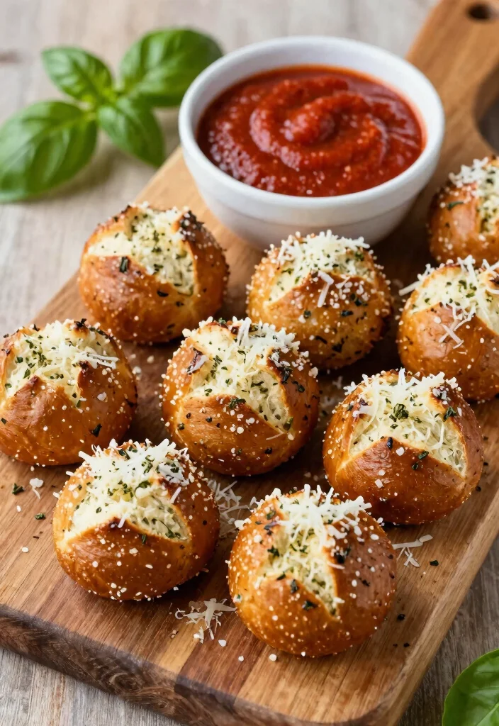 17 Sourdough Pretzel Bites Ideas: Chewy Salty Snacks - 4. Herbed Garlic and Parmesan Sourdough Pretzel Bites 1