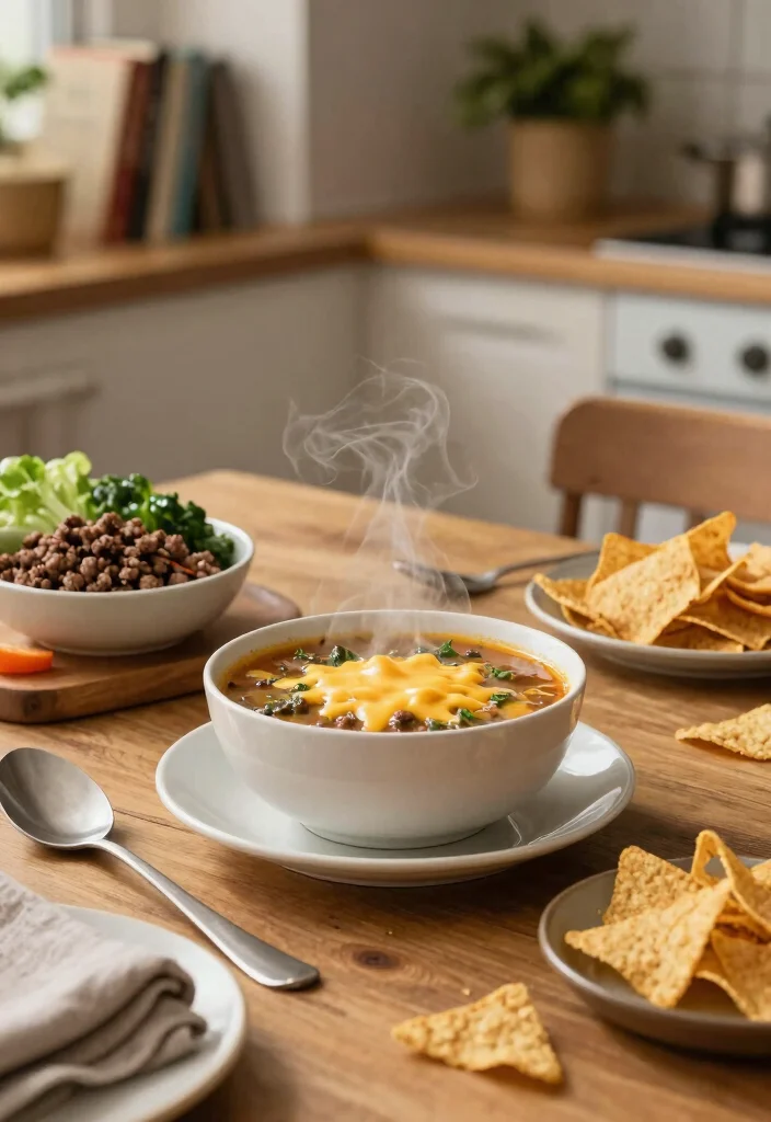 18 Hamburger Soup Recipe Crockpot Ideas Set and Forget Comfort - 2. Cheesy Hamburger Soup 1