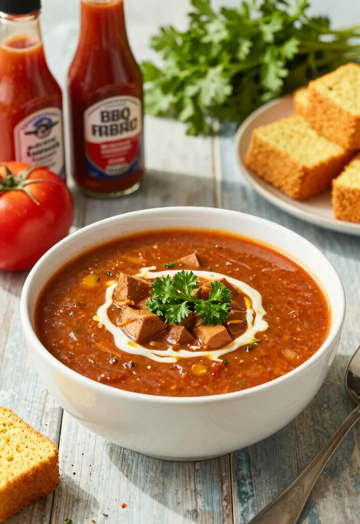 18 Hamburger Soup Recipe Crockpot Ideas Set and Forget Comfort - 8. BBQ Hamburger Soup 1