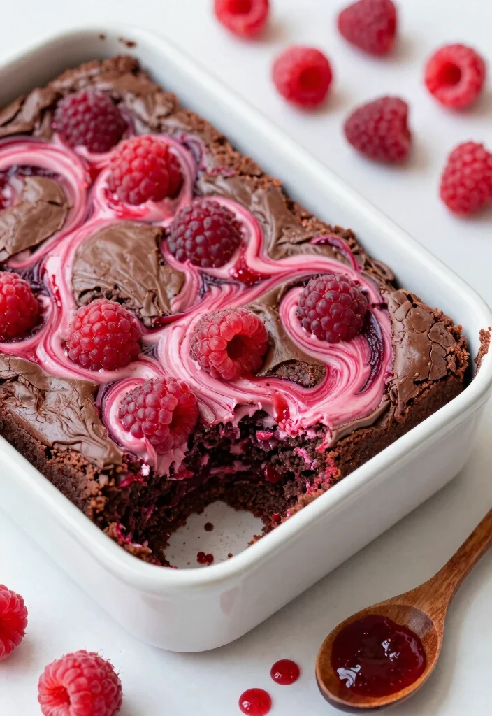 18 Homemade Fudgy Gluten-Free Brownie Recipes That Will Rock Your World - 3. Raspberry Swirl Brownies 1