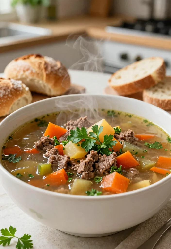18 Recipes Using Hamburger for Easy Family Dinners - 6. Hamburger Soup 1