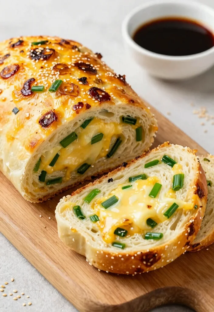 18 Sourdough Cheese Bread Ideas: Melty Bakery Style Loaves - 10. Chinese Scallion Cheese Sourdough 1