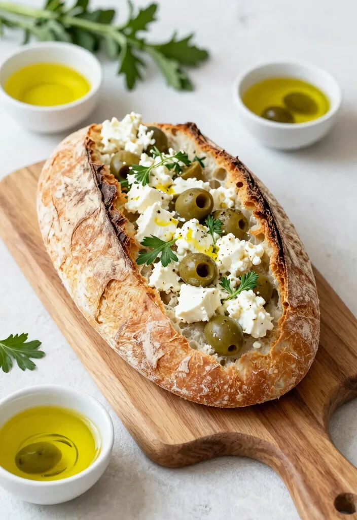 18 Sourdough Cheese Bread Ideas: Melty Bakery Style Loaves - 4. Mediterranean Feta and Olive Sourdough 1
