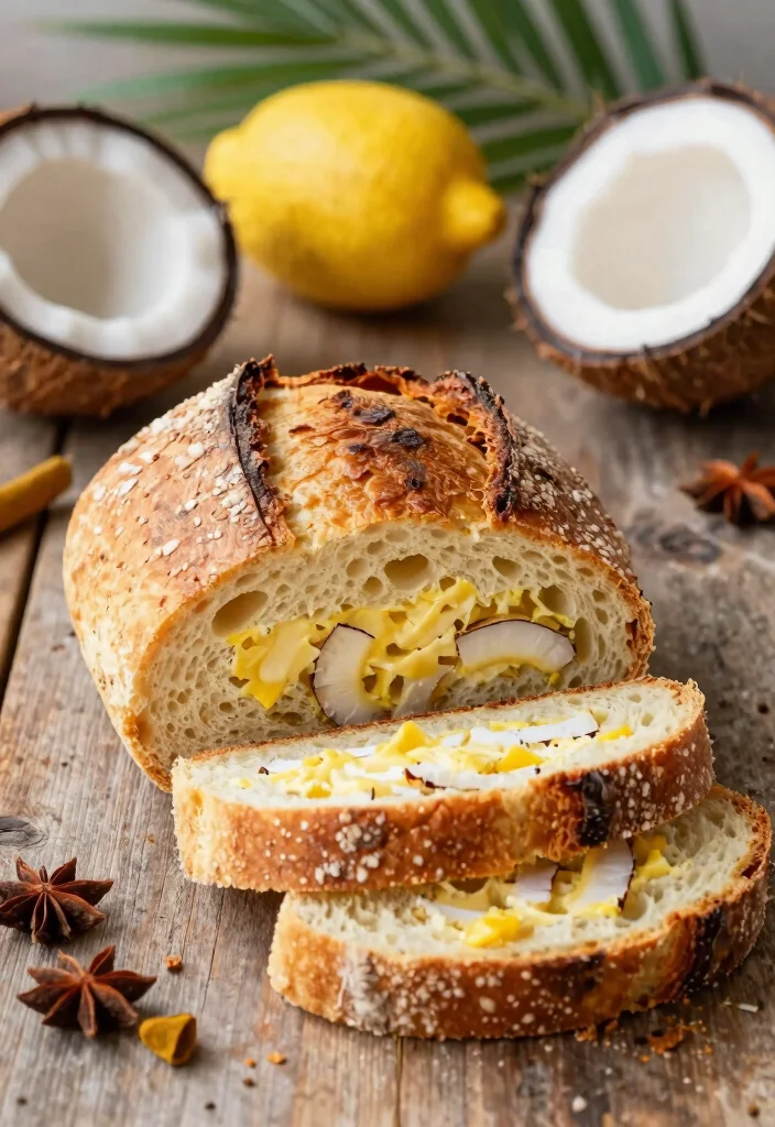 18 Sourdough Cheese Bread Ideas: Melty Bakery Style Loaves - 7. Curried Coconut Cheese Sourdough 1