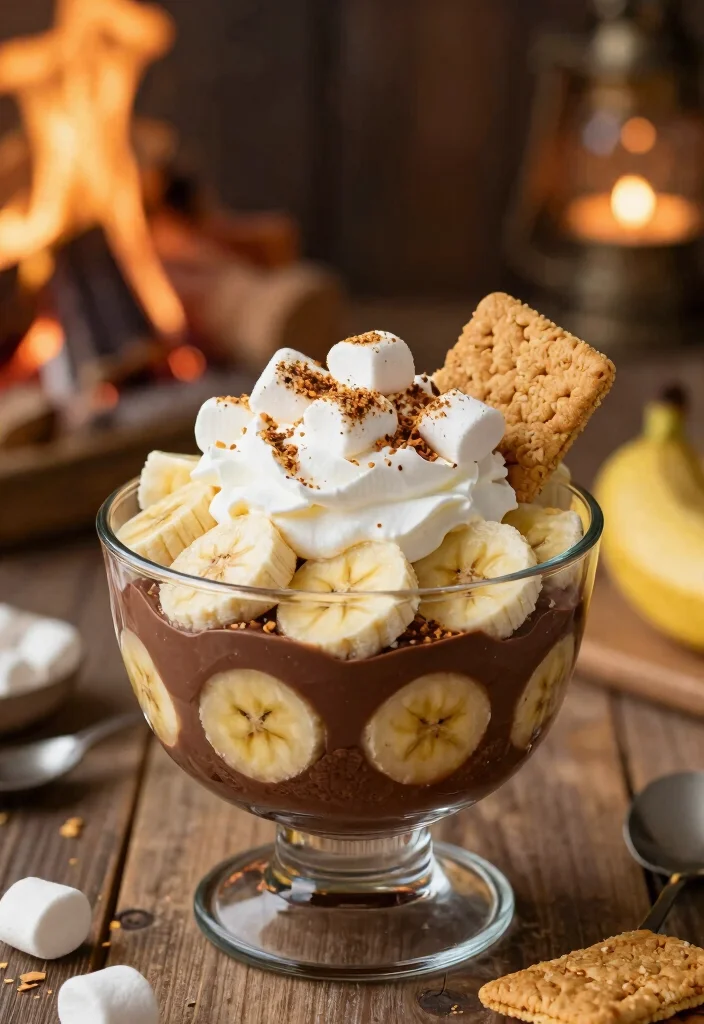 18 Southern Banana Pudding Recipe Ideas: Traditional Crowd Favorites - 10. S'mores Banana Pudding 1