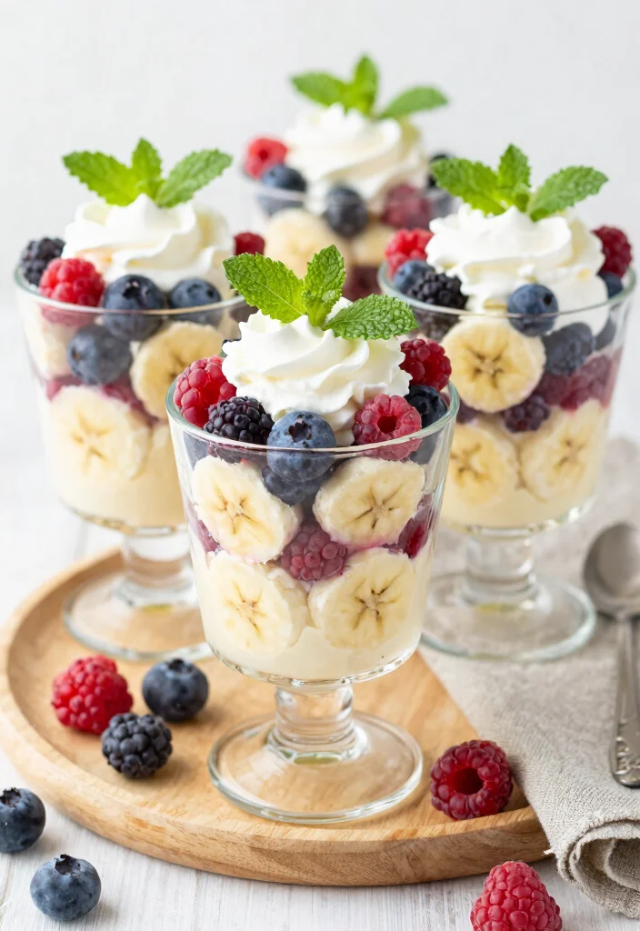 18 Southern Banana Pudding Recipe Ideas: Traditional Crowd Favorites - 8. Berry Banana Pudding Parfait 1
