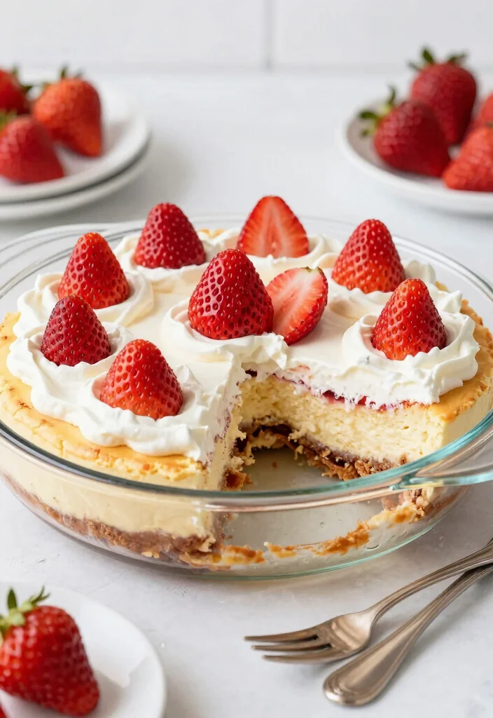 18 Strawberry Cheesecake Dump Cake Recipes: Easy Crowd Desserts - 13. Strawberry Cheesecake Dump Cake with Whipped Cream Cheese Topping 1