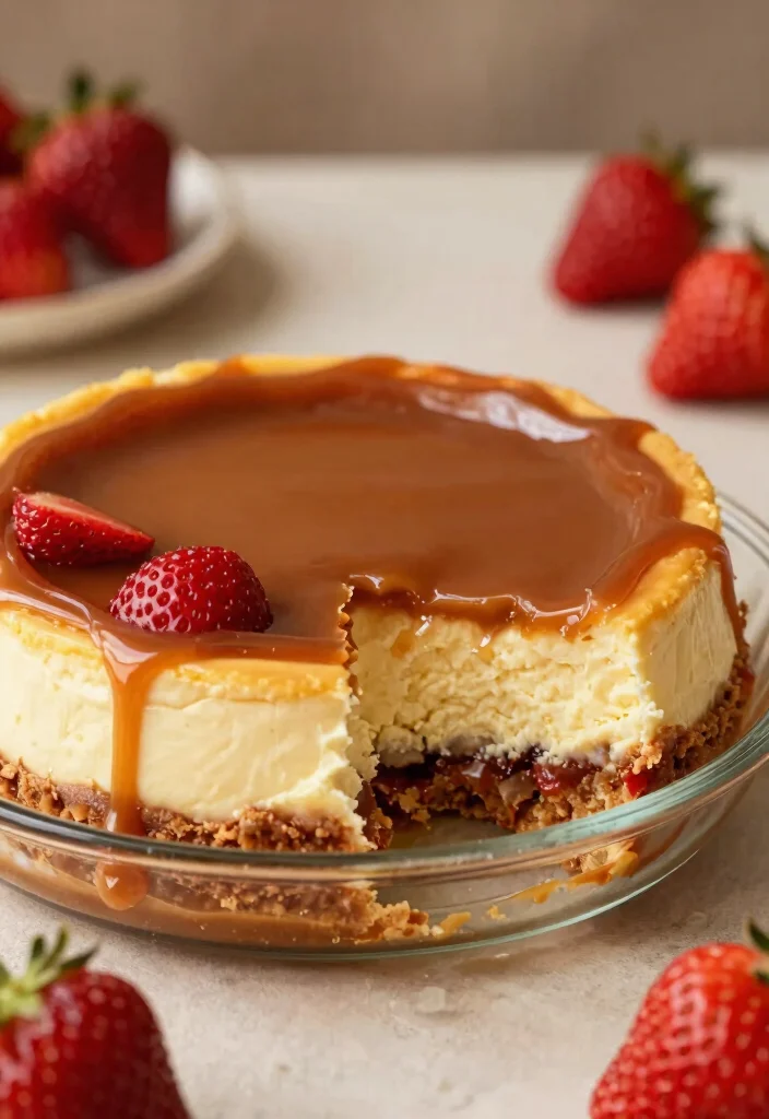 18 Strawberry Cheesecake Dump Cake Recipes: Easy Crowd Desserts - 15. Caramel Strawberry Cheesecake Dump Cake 1