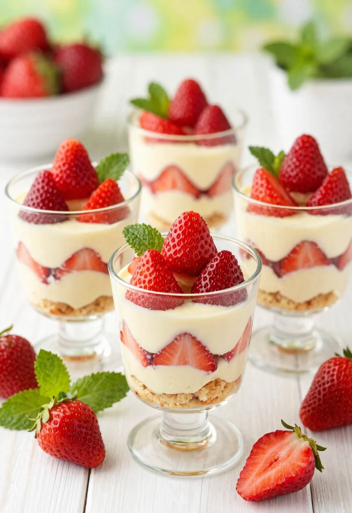 18 Strawberry Cheesecake Dump Cake Recipes: Easy Crowd Desserts - 18. Strawberry Cheesecake Dump Cake Parfaits 1