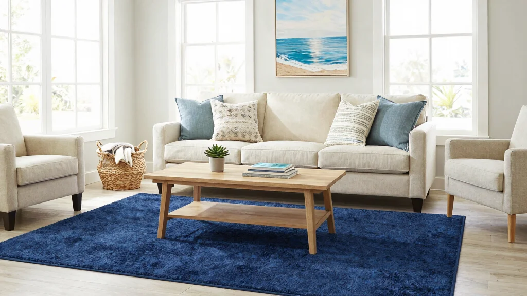 15 Blue Rug Living Room Ideas With Calm Cozy Vibes