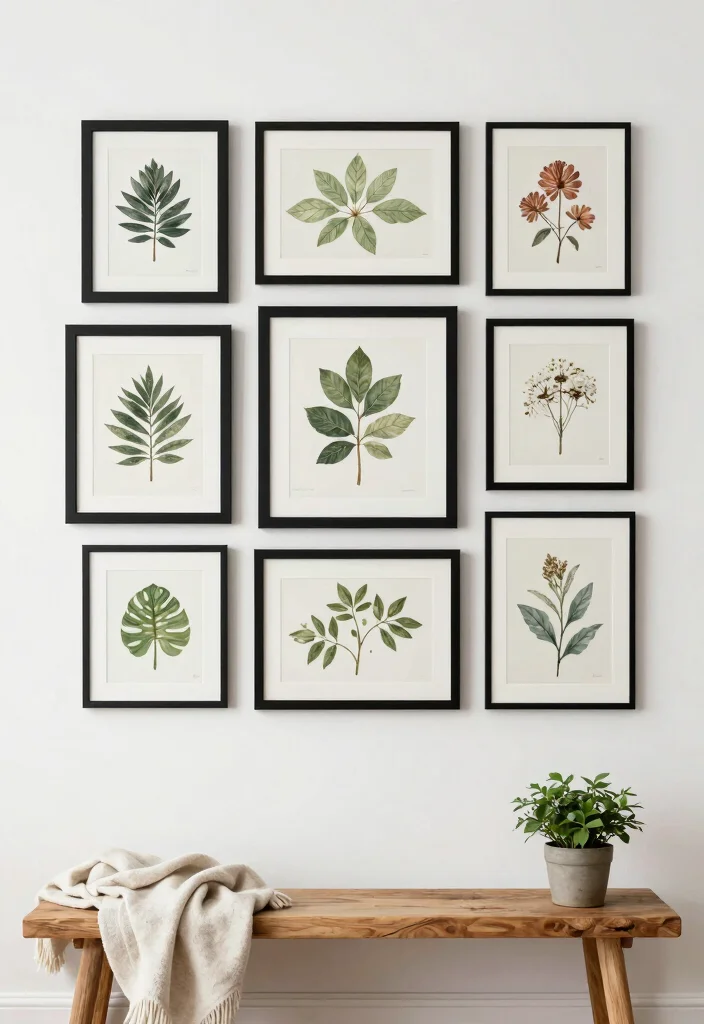 15 Living Room Frames Wall Decor Ideas for a Gallery Look - 1. Classic Black Frames for a Timeless Look 1