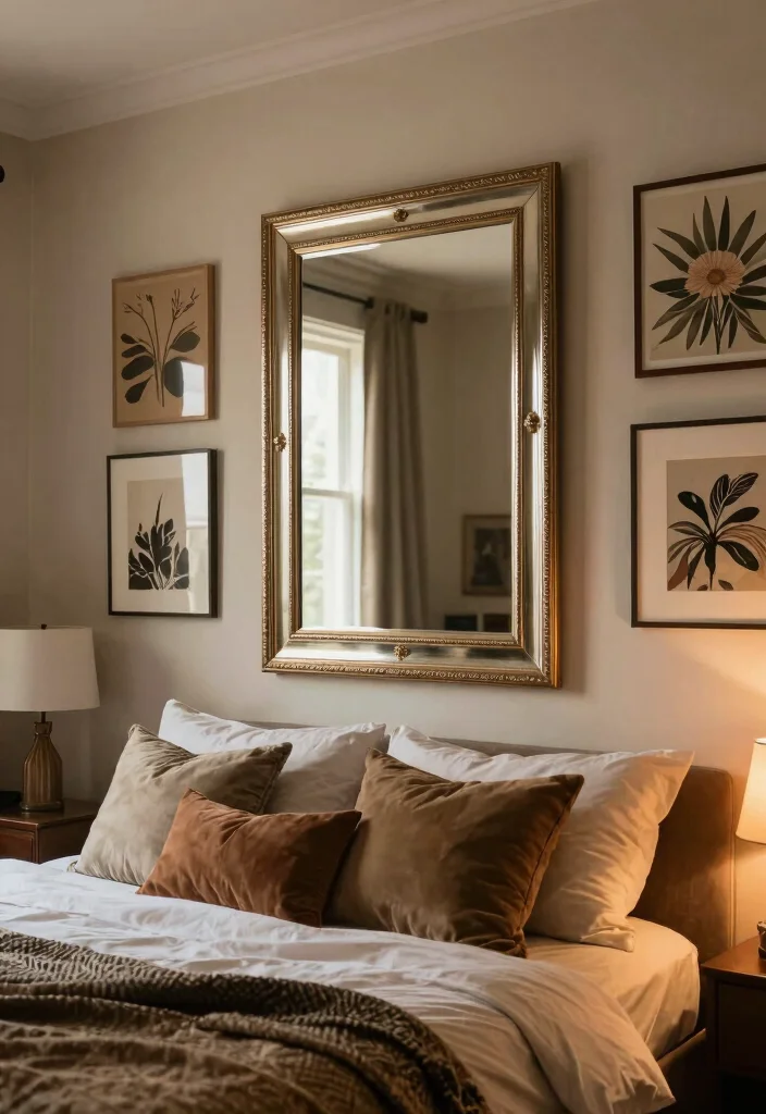 15 Wall Art Bedroom Paint Aesthetic Ideas With Artistic Flair - 10. Mirror and Light Reflections 1