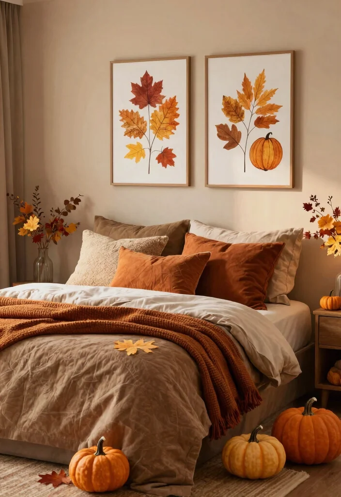 15 Wall Art Bedroom Paint Aesthetic Ideas With Artistic Flair - 13. Seasonal Themed Decor 1