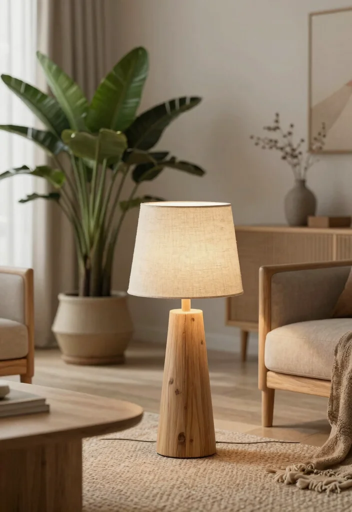 16 Aesthetic Table Lamp Ideas That Glow Beautifully at Night - 11. Nature-Inspired Lamps 1